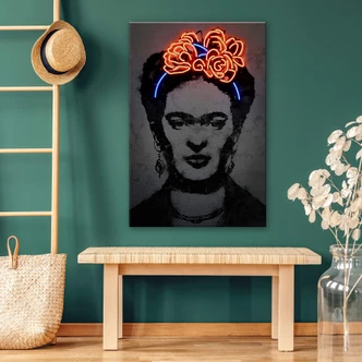 Alu-Dibond zilver effect Mielu - Frida 