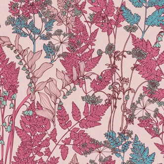 Architects Paper Floral Impression - Papier peint intissé fleuris, rose 