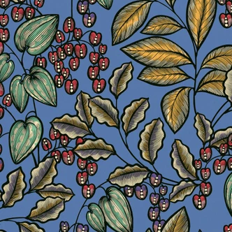 Architects Paper Floral Impression - Papier peint intissé fleuris, bleu 