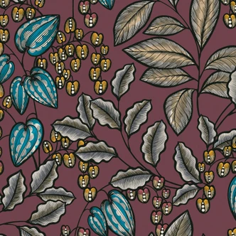 Architects Paper Vliestapete Floral Impression Blumentapete floral rot, beige, blau, gelb, schwarz 
