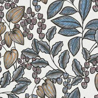 Architects Paper Vliestapete Floral Impression Blumentapete floral blau, weiß, gelb, schwarz 