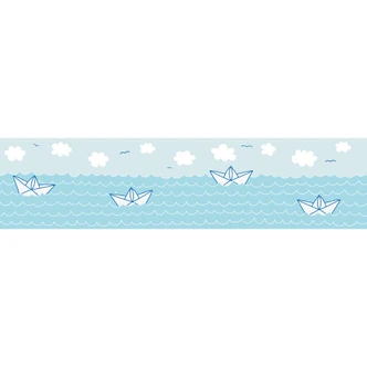 Bordo autoadesivo - Lovely Kids barchette 