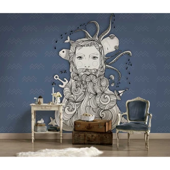 Livingwalls papier peint photo ARTist Aquarius bleu 