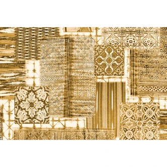 Architects Paper Papier peint photo Atelier 47 Patchwork oriental bronze, or 