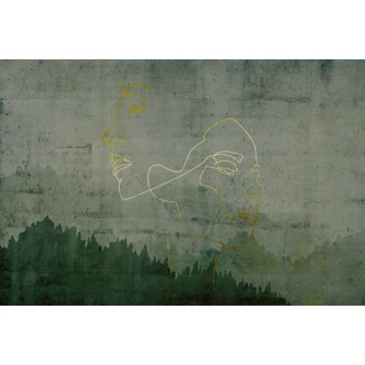 Fototapete Atelier 47 Golden Outline Wald - Architects Paper 