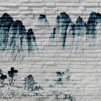 Fototapete Stein MountainWall in grau weiß - Vliestapete Designwalls 2 - 2,55 x 3,5 m 