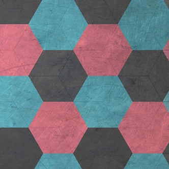 Fototapete Grafische Motive Hexago1 in grau rosa - Vliestapete Designwalls 2 - 2,55 x 3,5 m 