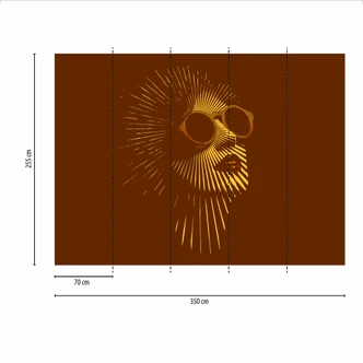 photo wallpaper FaceOfAWoman2 in brown orange - wallpaper Designwalls 2 - 2,55 x 3,5 m 
