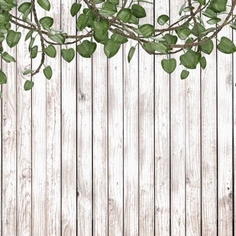 Wood&leaves wallpaper in brown and white - non-woven Designwalls 2 - 2.55 x 3.5 m 