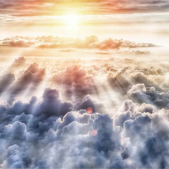 Fototapete Wolken SunnyClouds in blau grau - Vliestapete Designwalls 2 - 2,55 x 3,5 m 