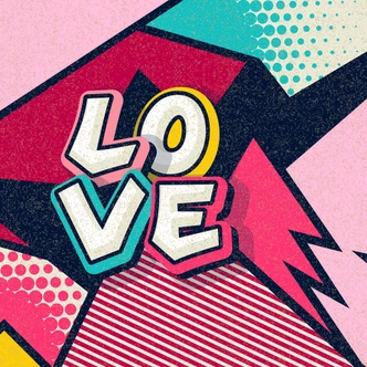 Retro photo wallpaper PopUpLove in pink turquoise - non-woven wallpaper Designwalls 2 - 2.55 x 3.5 m 