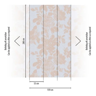 Papier peint floral Beige Gris - papier peint intissé à motif floral pour chambre à coucher & salon 