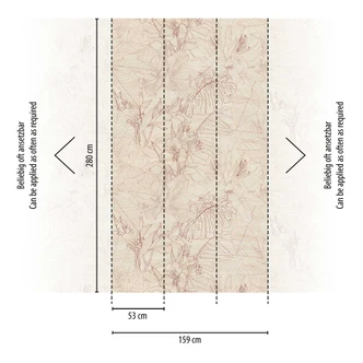 Bloemen behang beige - vliesbehang met fijn bloemenpatroon voor woonkamer & slaapkamer 