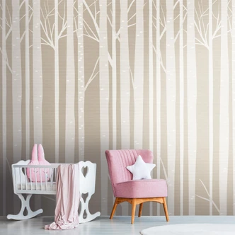 Livingwalls Tapete Wald Metropolitan Stories THE WALL Vliestapete Birkenwald grau 