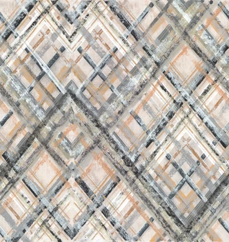Fototapete Karo grau beige - Vliestapete kariert Kunst Livingwalls - matt und glatt 