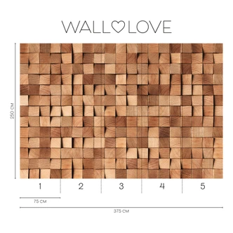 3D Fototapet träutseende brun natur - Icke-vävd tapet 3,75 m x 2,50 m modern stil 