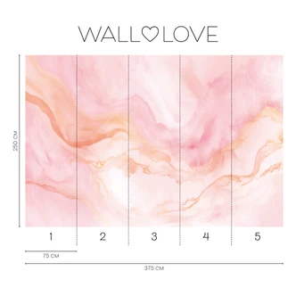 Fototapet rosa aprikos - Icke-vävd tapet 3,75 m x 2,50 m abstrakt mjuk Fototapet rosa aprikos - Icke-vävd tapet 3,75 m x 2,50 m abstrakt mjuk
