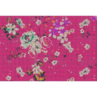 Livingwalls Fototapete Walls by Patel 2 flower plaid 2 