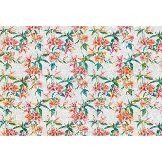 Livingwalls Fototapete Walls by Patel mosaic lilies 1 