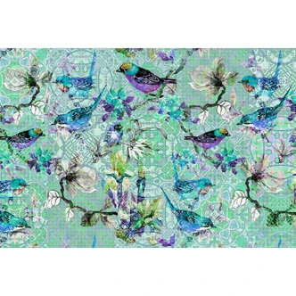 Livingwalls Fototapete Walls by Patel mosaic birds 3 