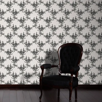 A.S. Création behang Belle Epoque metallic, zwart, wit 