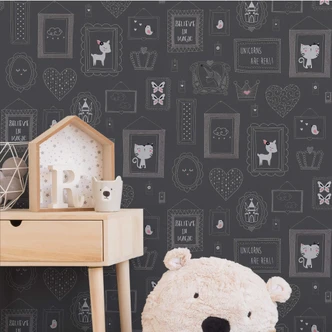 A.S Créations Boys & Girls 6 Papier peint pour chambre d´enfant, Gris, Argent, Rosa 