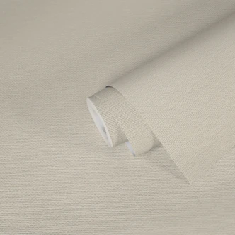 Matt wallpaper with fabric structure in white non-woven wallpaper with fabric structure Hygge 