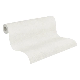Papier peint uni avec structure crème beige - Papier peint intissé moderne discret 