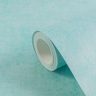 Papier peint uni chambre enfant turquoise - papier peint uni  