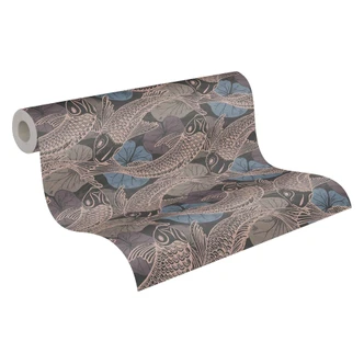 Livingwalls Metropolitan Stories 2 Mio - Tokio Papier peint japonais et chinois, Bleu, Métallique, Noir 