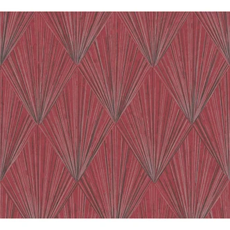 Livingwalls Vliestapete Metropolitan Stories Art Déco Tapete Ava New York metallic, rot, schwarz 