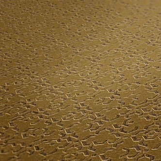 Livingwalls Metropolitan Stories 2 Said - Marrakech Papier peint géométrique, Marron, Jaune, Métallique 