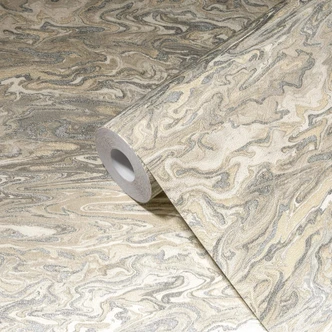Livingwalls abstrakte Tapete My Home My Spa Vliestapete Feminine Powdery Home graubeige, silber 