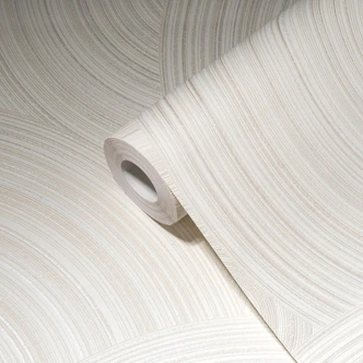 Strukturtapete, Vliestapete perlweiß, silber My Home My Spa von Livingwalls 