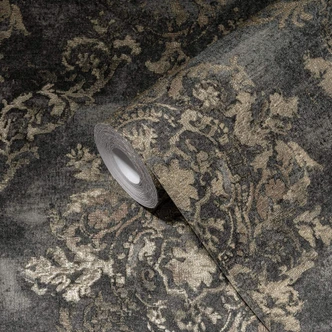 Livingwalls Barocktapete My Home My Spa Vliestapete Romantic Home Vintage umbragrau, perlbeige 