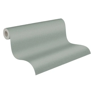 Papier peint vert uni aspect tissu - papier peint intissé moderne cuisine 