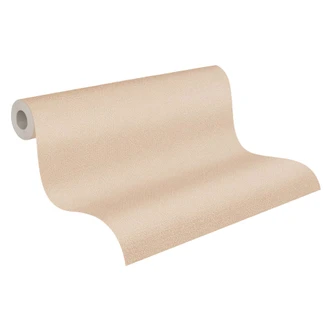 Beige PVC-fri non-woven tapet - non-woven tapet från A.S. Création ljus glansig grädde 386621 