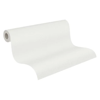 wallpaper fabric optics light grey PVC-free - non-woven wallpaper plain from A.S. Création grey 386663 