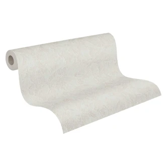 Slät non-woven tapet ljusgrå - uni tapet gipsutseende - texturerat skal och stick tapet sovrum kök 