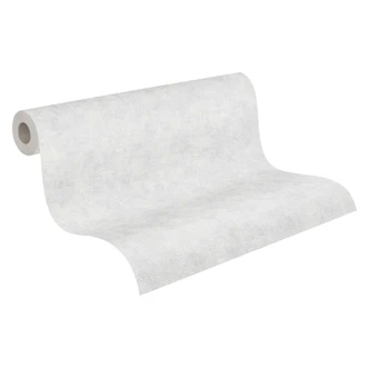 Papier peint uni blanc gris - papier peint intissé cuisine - papier peint salon couloir 