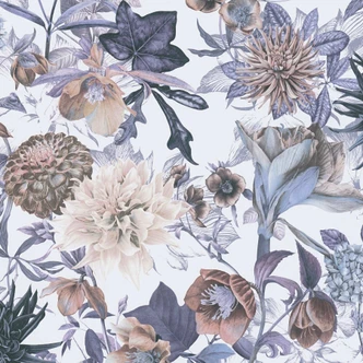 A.S. Création Blumentapete Dream Flowery Vliestapete floral blau, beige, weiß, grau 