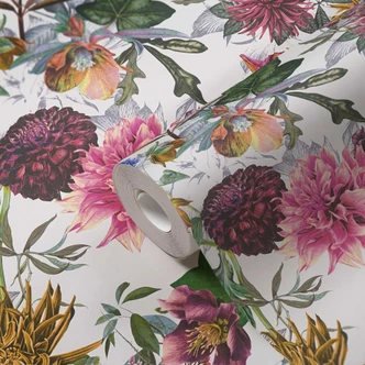 A.S. Création Blumentapete Dream Flowery Vliestapete floral lila, weiß, grün, rosa, gelb 