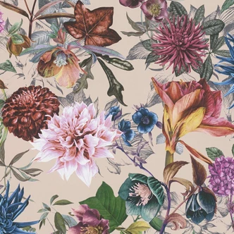 A.S. Création Blumentapete Dream Flowery Vliestapete floral beige, rosa, lila, blau, grün A.S. Création Blumentapete Dream Flowery Vliestapete floral beige, rosa, lila, blau, grün
