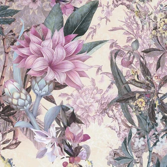 A.S. Création Blumentapete Dream Flowery Vliestapete floral rosa, weiß, grün, blau 