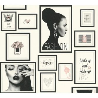 Livingwalls papier peint intissé Metropolitan Stories papier peint Lola Paris gris;noir;blanc 