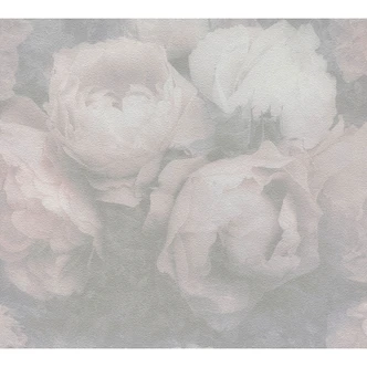Livingwalls Papier peint intissé New Walls Romantic Dream motif Roses, blanc, rose, gris  