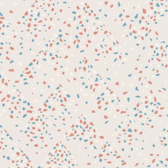 Livingwalls Papier peint intissé New Walls 50's Glam Confetti blanc, bleu, rose 