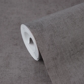 Papel pintado no tejido - rayas finas en gris piedra y arena 