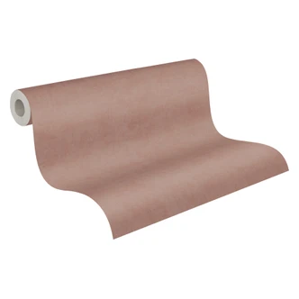 Icke-vävd tapet Retro - slående retro-mönster i sand och terrakotta Icke-vävd tapet Retro - slående retro-mönster i sand och terrakotta