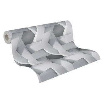 A.S. Création 3D Behang PintWalls Vliesbehang Grijs  